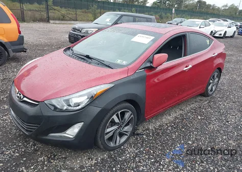 2014 Hyundai Elantra Limited z USA, uszkodzony, nr VIN KMHDH4AE1EU105475